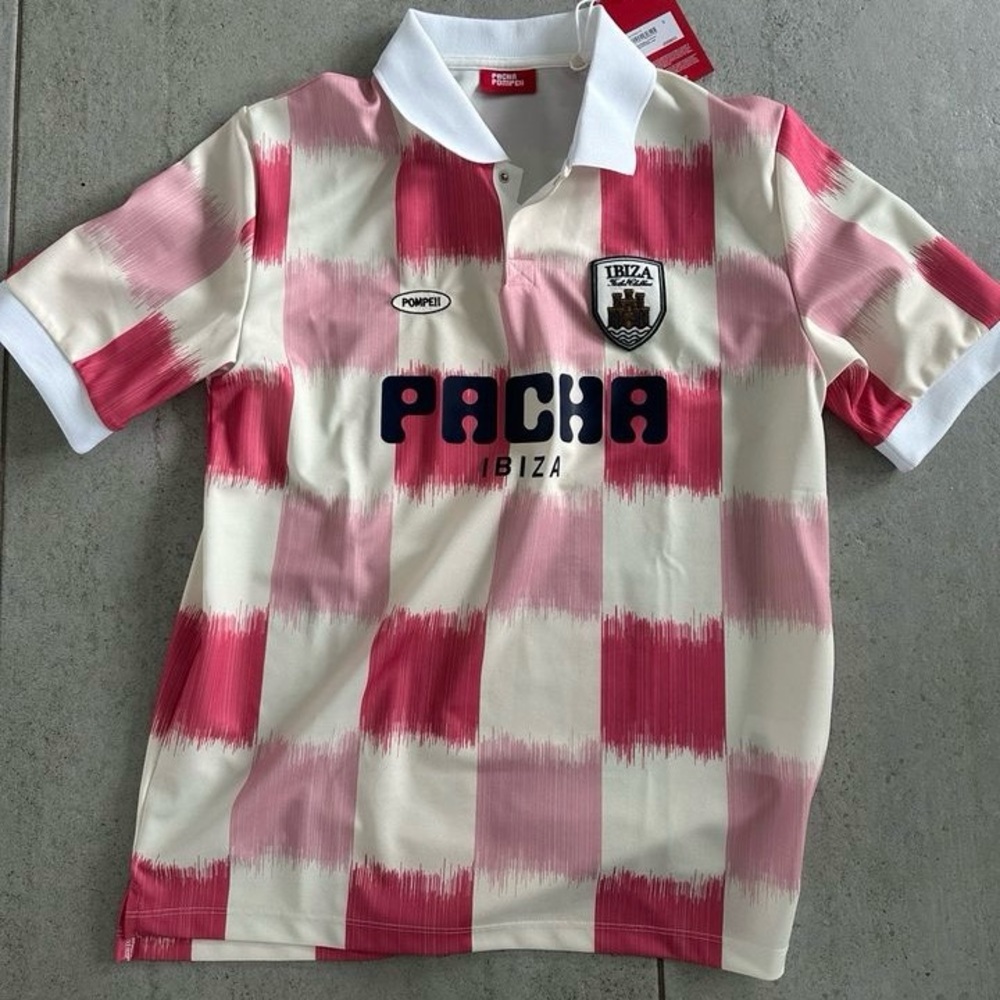 Pacha x POMPEII Football Shirt - Cream and Red